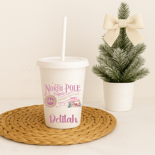 North Pole Express Christmas Personalised Cold Cup