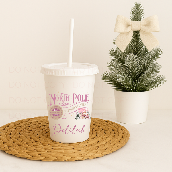 North Pole Express Christmas Personalised Cold Cup
