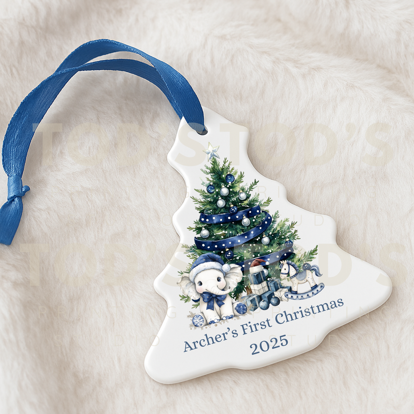 Personalised Baby's First Christmas Ornament 2025: Ceramic Keepsake