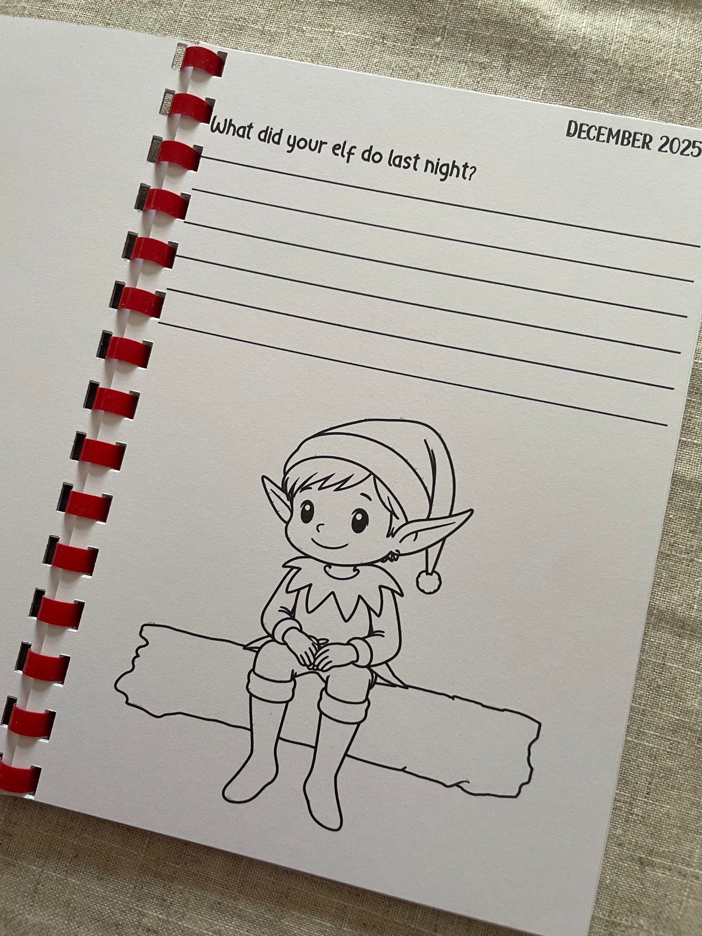 My Elf's Diary 2025, Christmas Elf Diary for Kids, Fun Daily Activities & Colouring Book