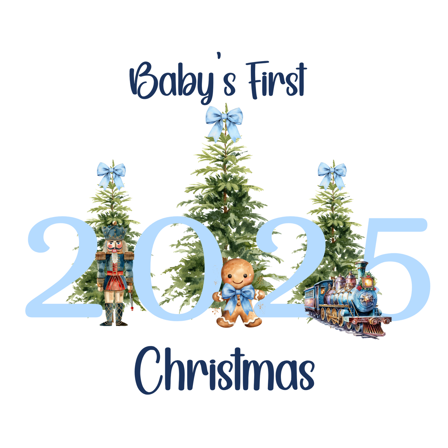 My First Christmas 2025 Blue Digital Download