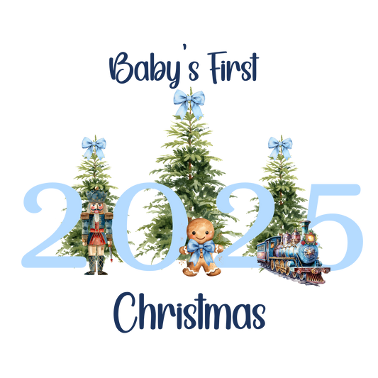 My First Christmas 2025 Blue Digital Download