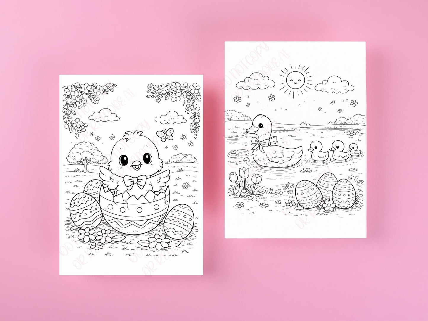 Easter Colouring Book for Kids | 20 Page A4 Printable | Commercial Licence Included