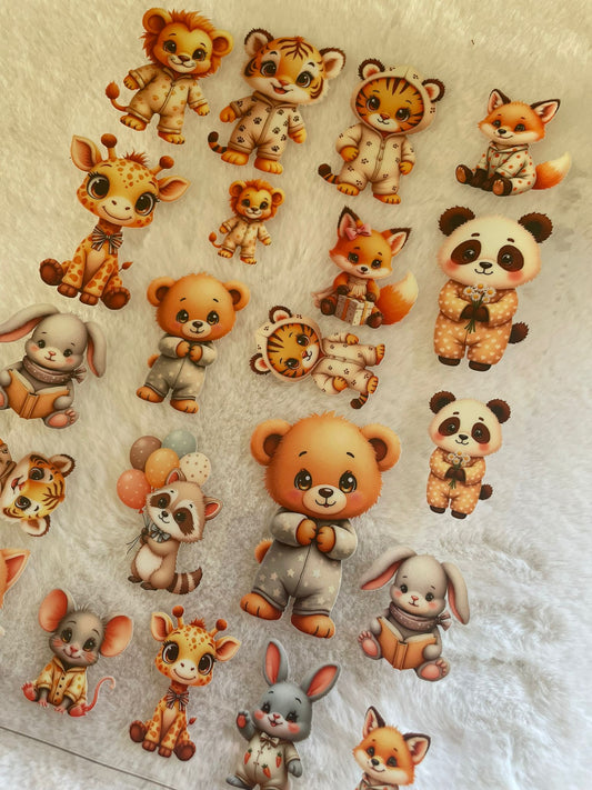 A4 PJ Animals UVDTF Print Sheet