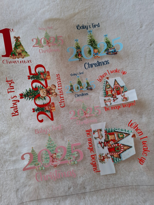 A4 baby Christmas Themed UVDTF Print Sheet