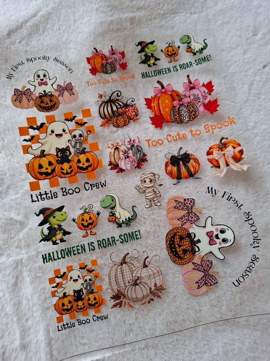 A4 Halloween UVDTF Print Sheet