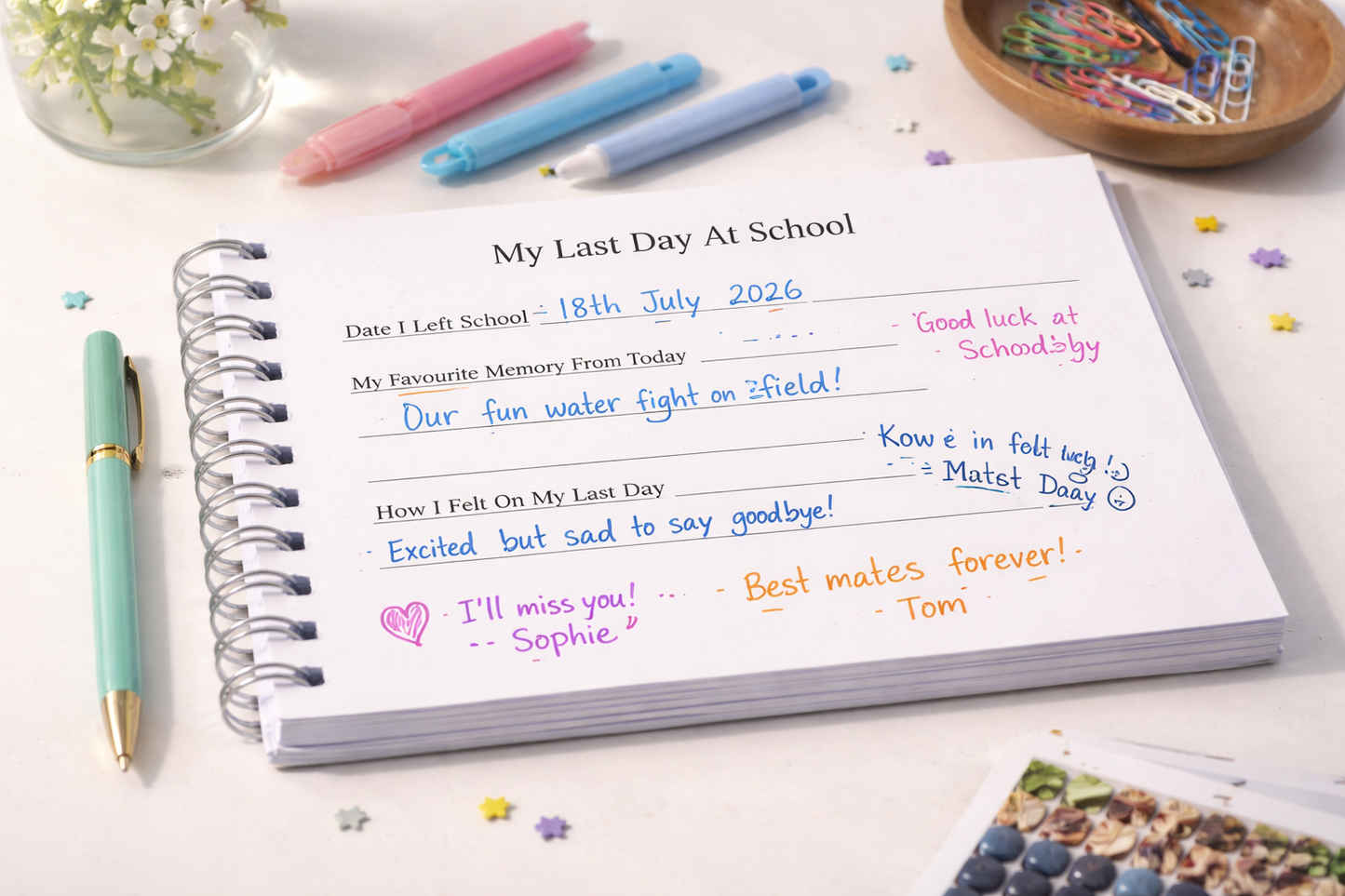 Primary School Leavers Memory Book | School Keepsake Notebook | Leavers 2026 Memory Journal | End of School Gift
