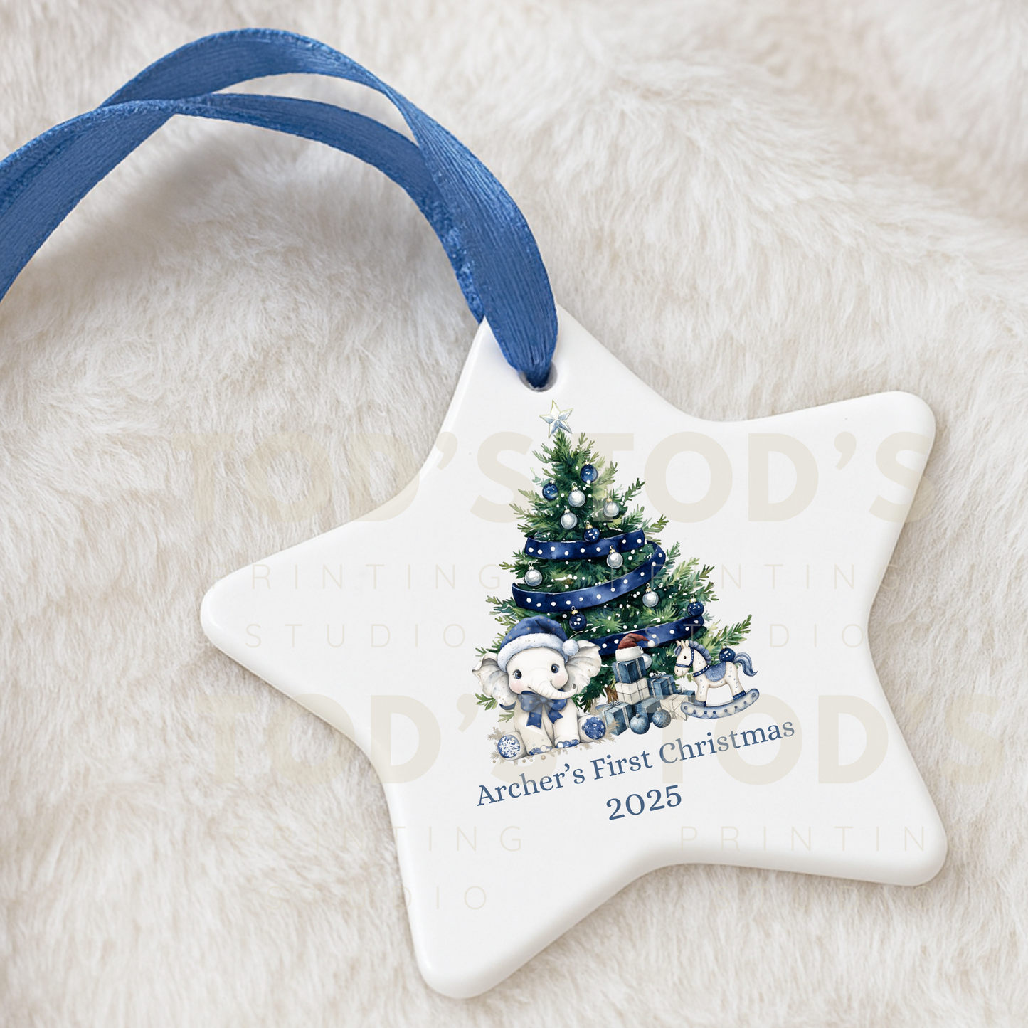 Personalised Baby's First Christmas Ornament 2025: Ceramic Keepsake
