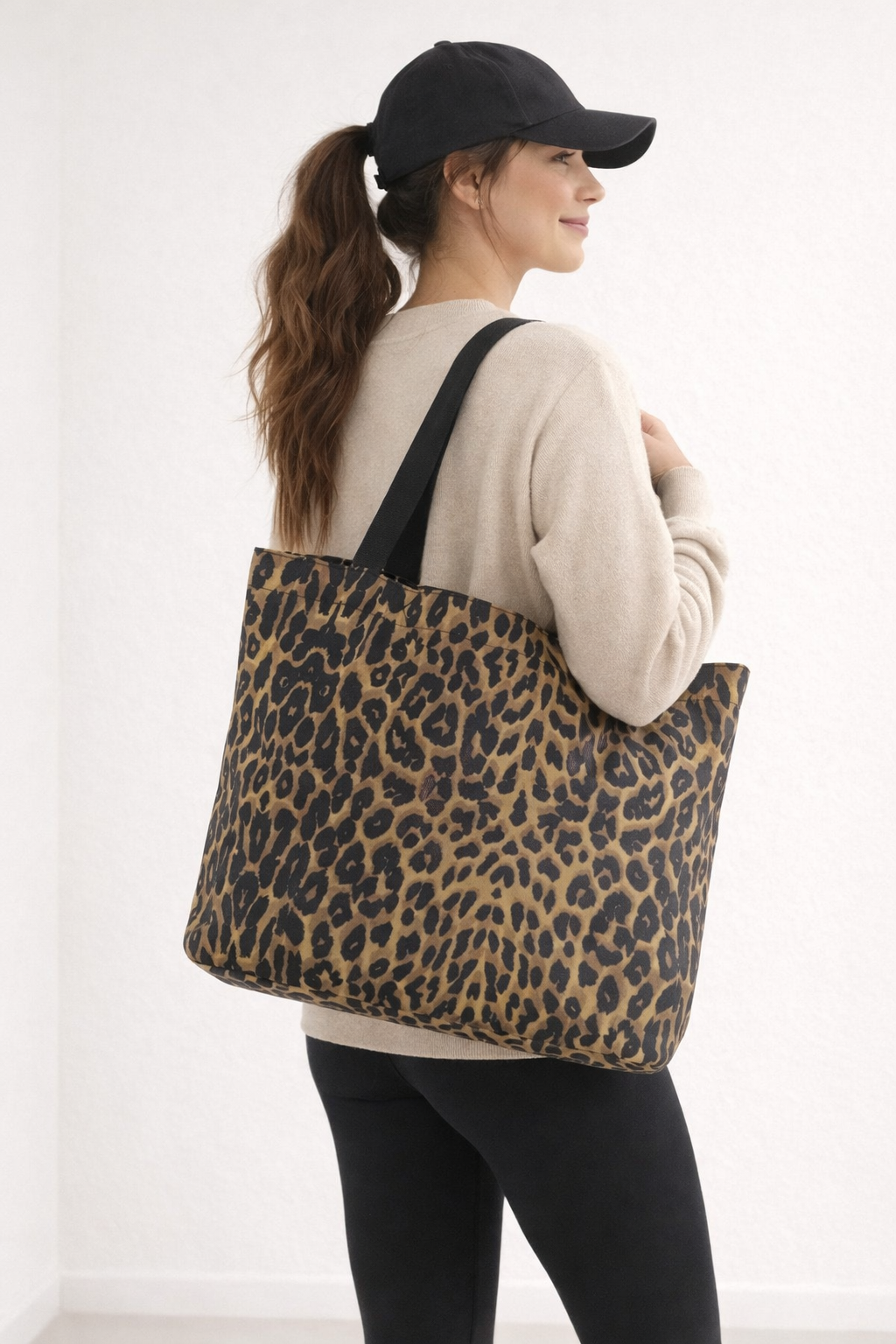 Personalised Leopard Print Tote Bag