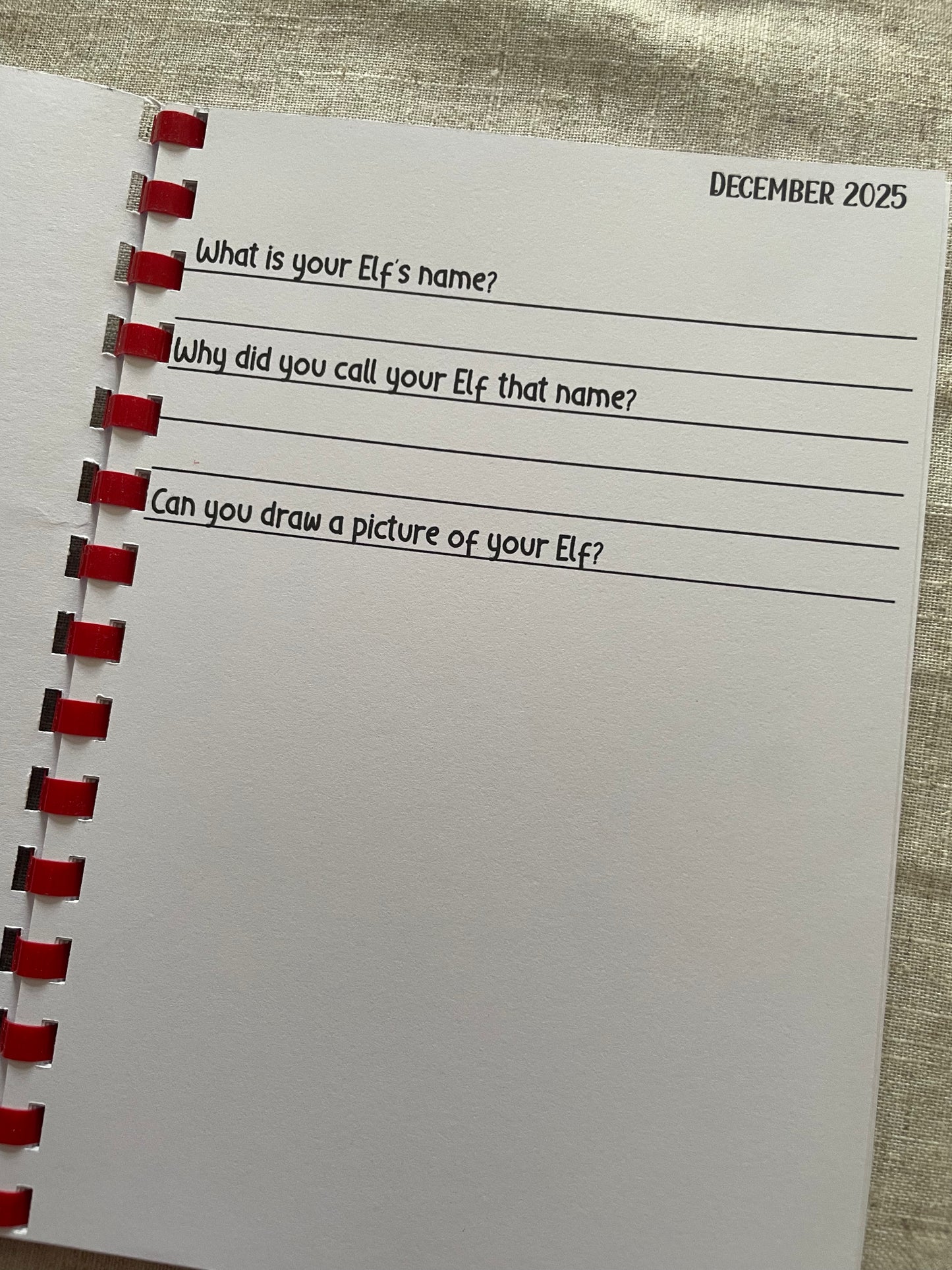 My Elf's Diary 2025, Christmas Elf Diary for Kids, Fun Daily Activities & Colouring Book