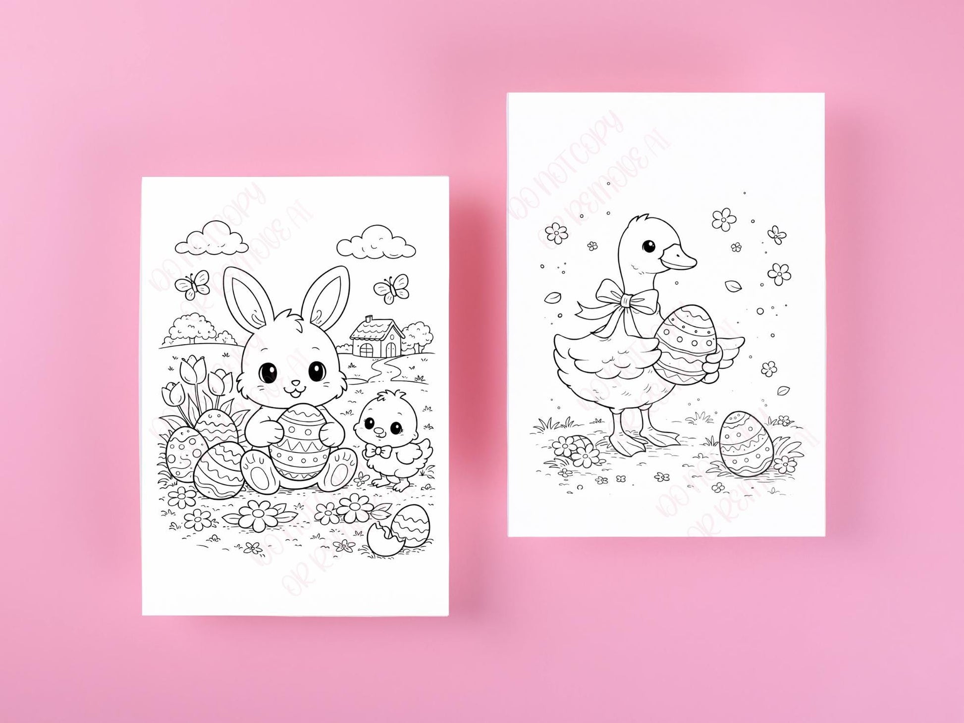 Easter Colouring Book for Kids | 20 Page A4 Printable | Commercial Licence Included