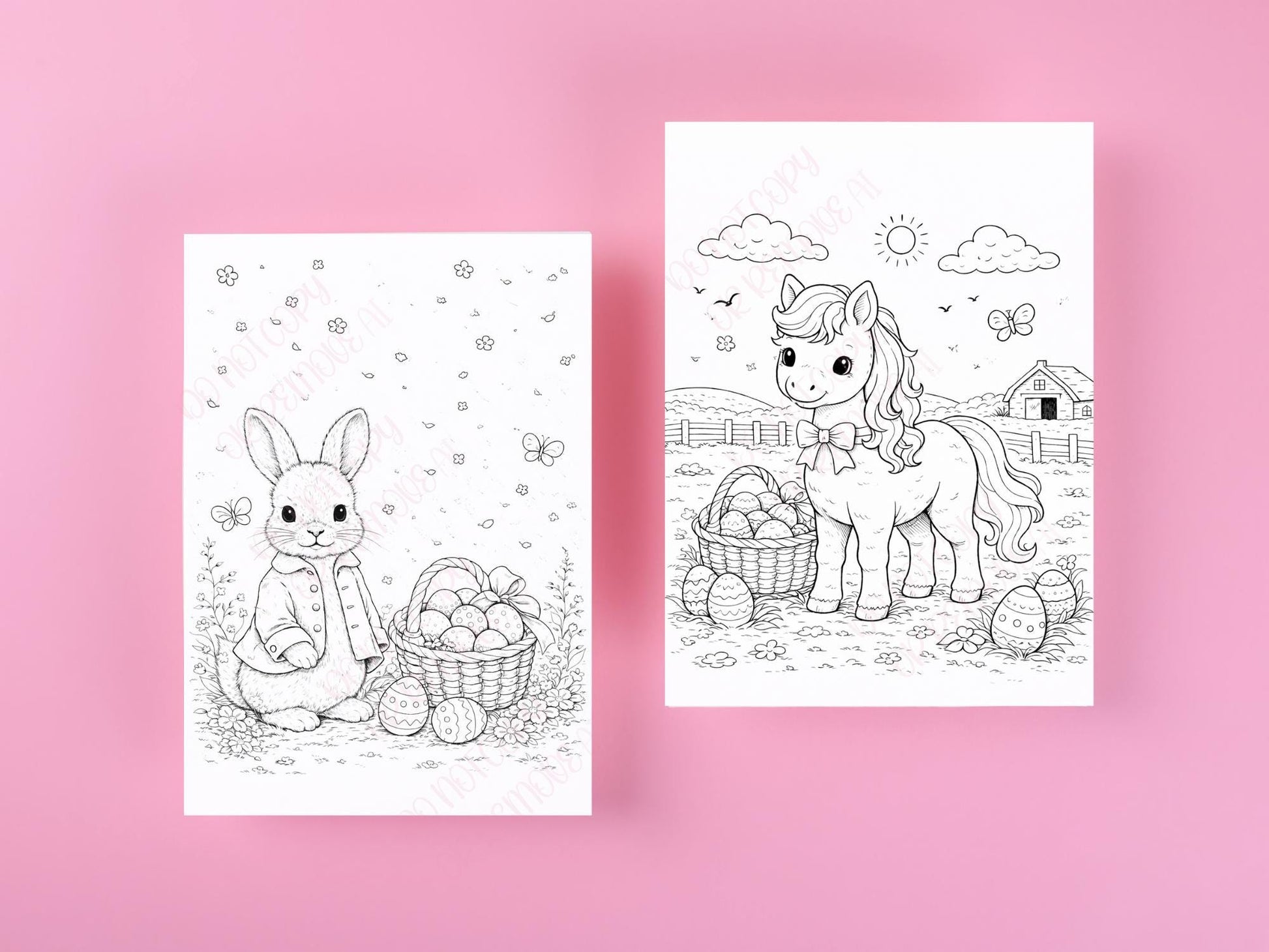 Easter Colouring Book for Kids | 20 Page A4 Printable | Commercial Licence Included