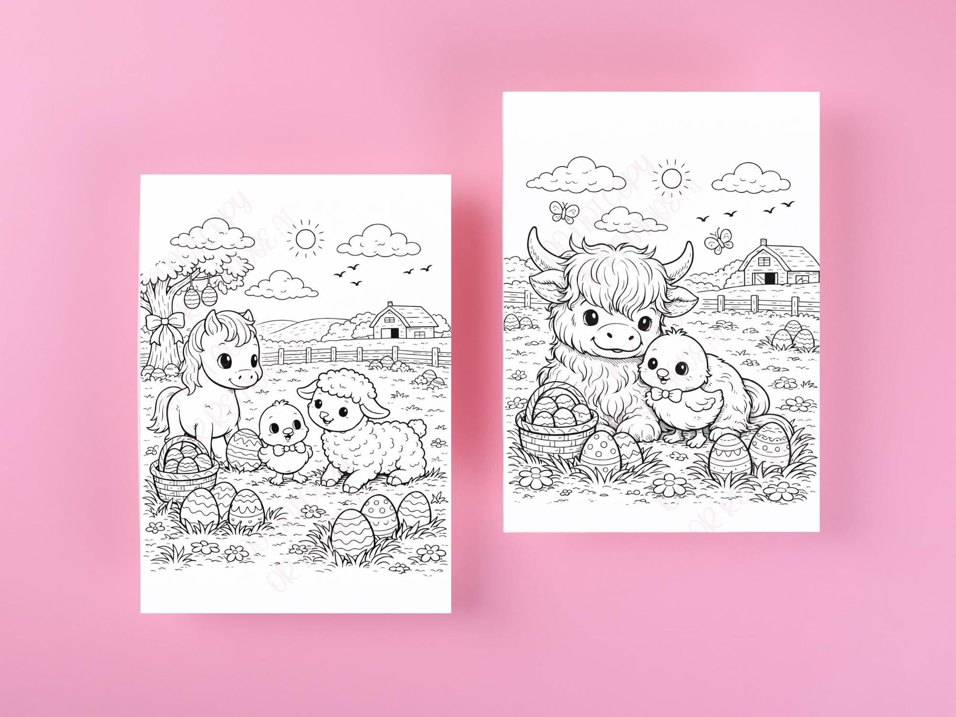 Easter Colouring Book for Kids | 20 Page A4 Printable | Commercial Licence Included