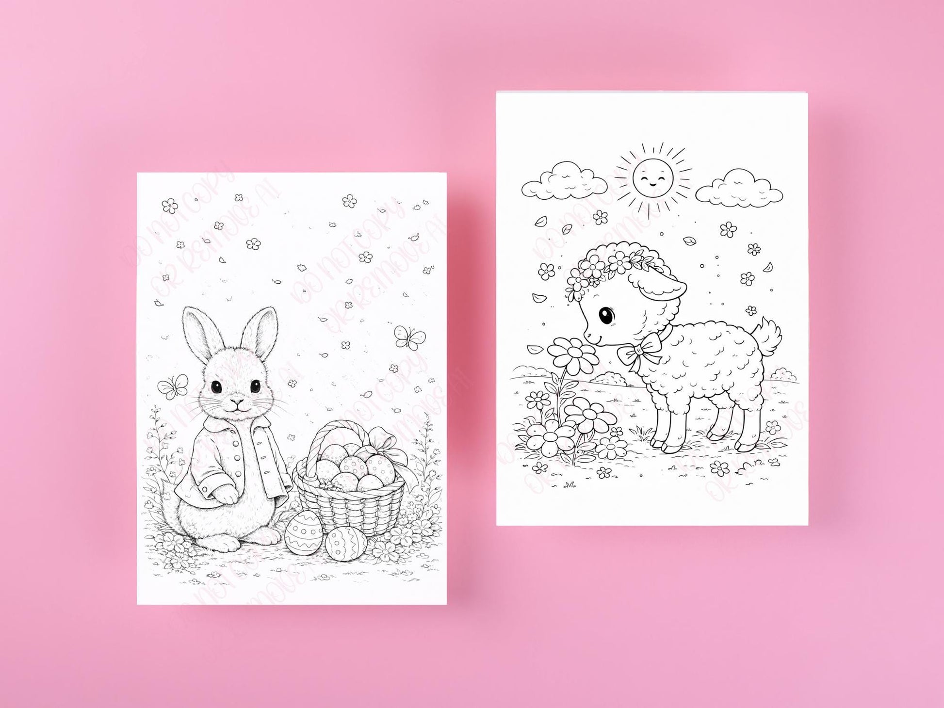 Easter Colouring Book for Kids | 20 Page A4 Printable | Commercial Licence Included