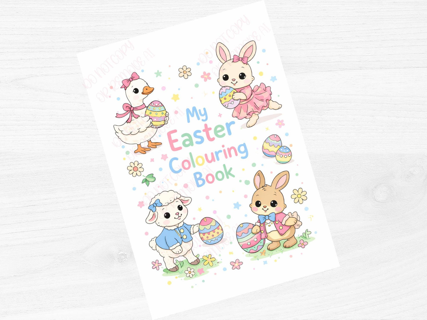 Easter Colouring Book for Kids | 20 Page A4 Printable | Commercial Licence Included