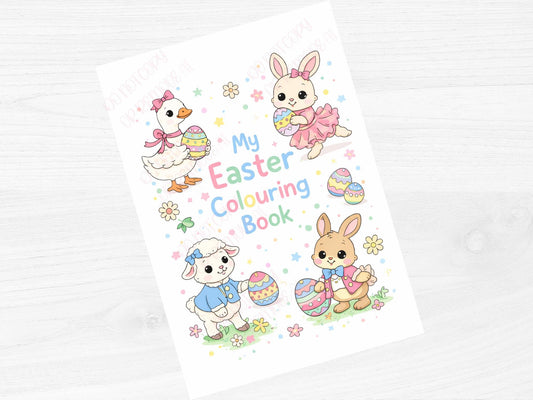 Easter Colouring Book for Kids | 20 Page A4 Printable | Commercial Licence Included