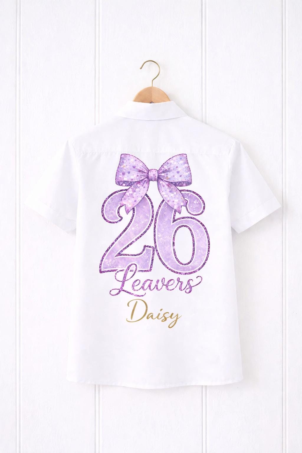 Leavers 2026 PNG | Purple Bow School Design | Class of 2026 Shirt (Digital Download)