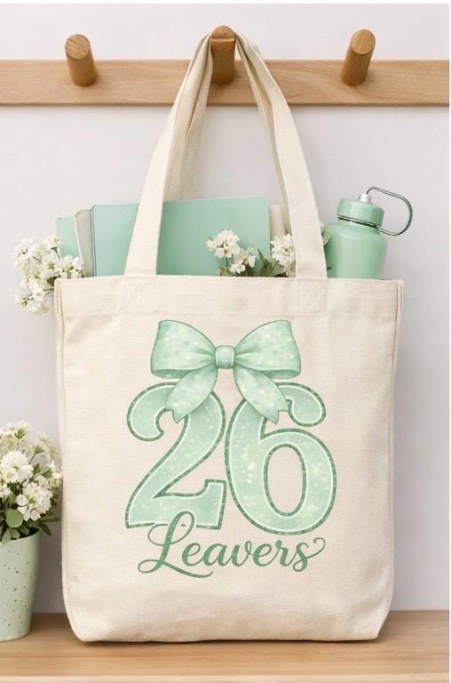 Leavers 2026 PNG | Green Bow Class of 2026 Shirt Design (Digital Download)
