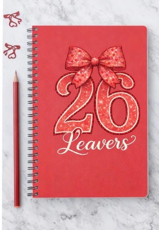 Leavers 2026 PNG | Red Bow School Design | Class of 2026 Shirt (Digital Download)