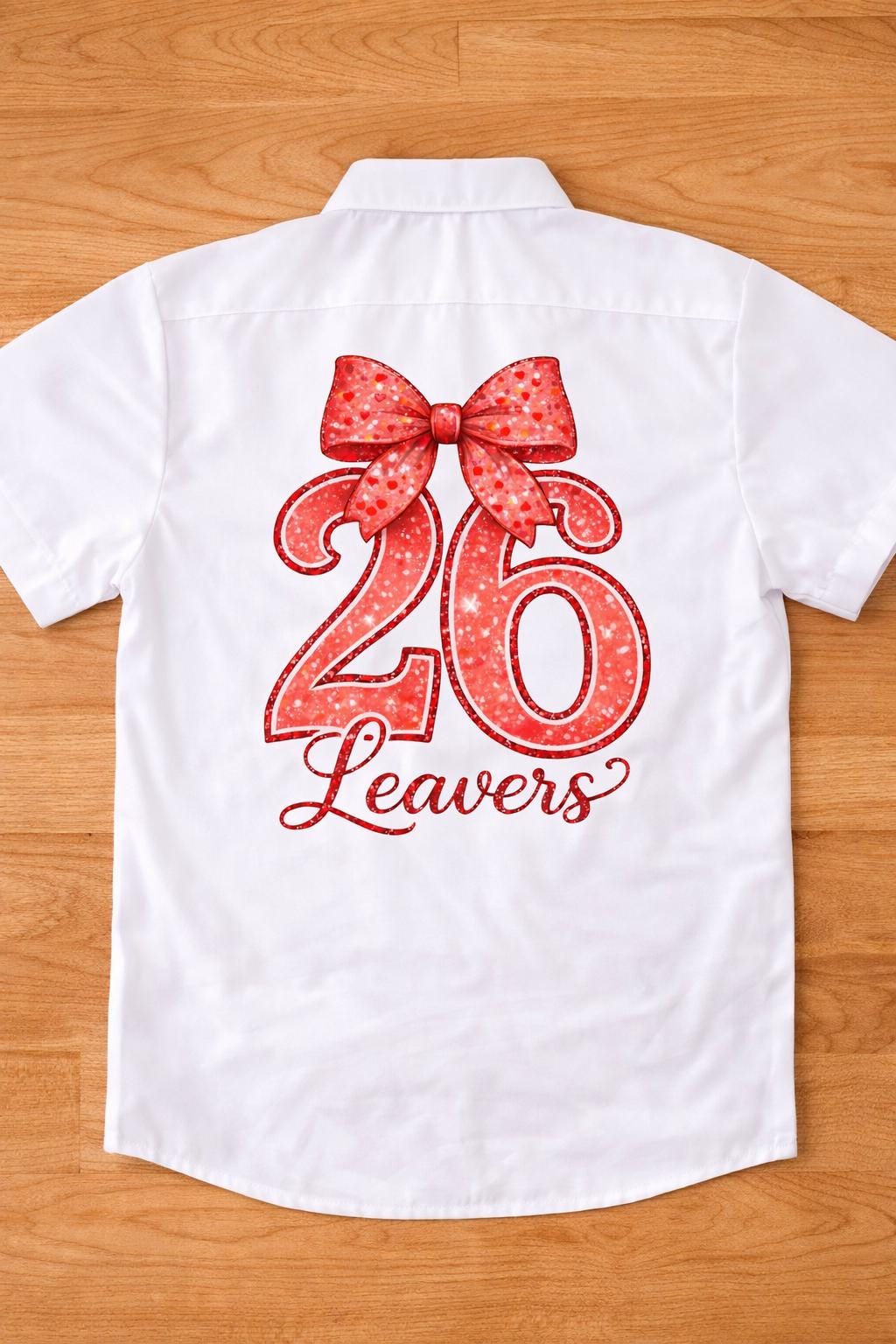 Leavers 2026 PNG | Red Bow School Design | Class of 2026 Shirt (Digital Download)