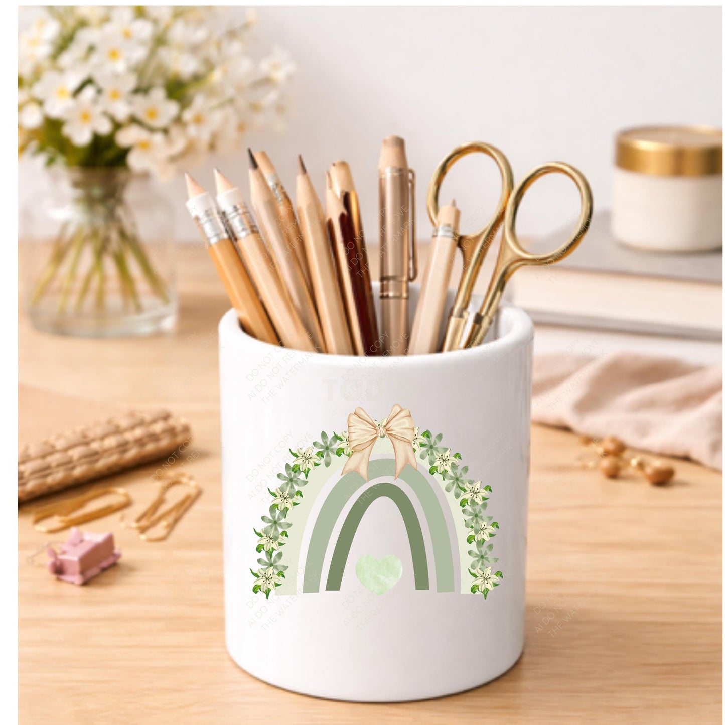 Sage Green Boho Rainbow PNG: Teacher Gift, Sublimation Design (Digital Download)