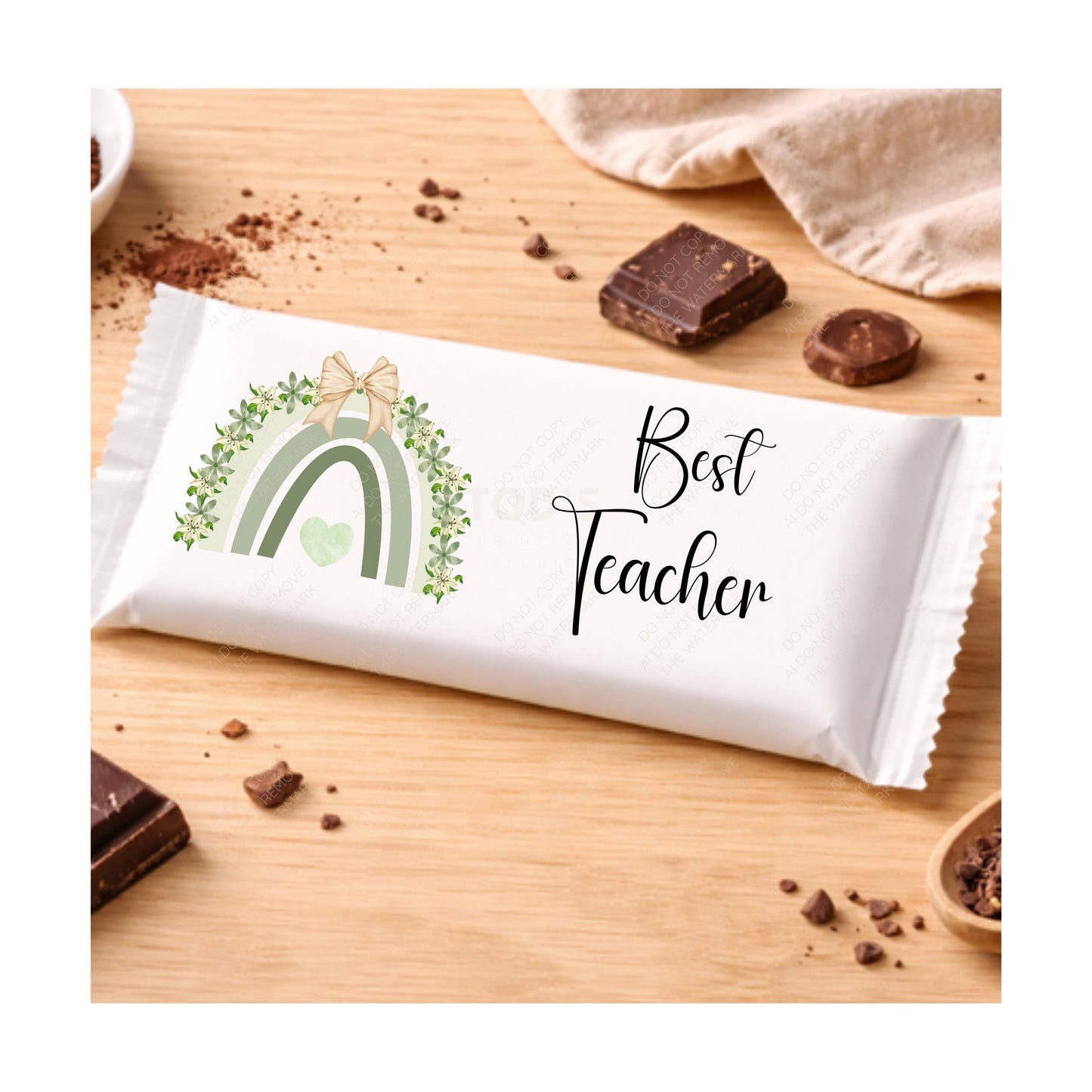 Sage Green Boho Rainbow PNG: Teacher Gift, Sublimation Design (Digital Download)