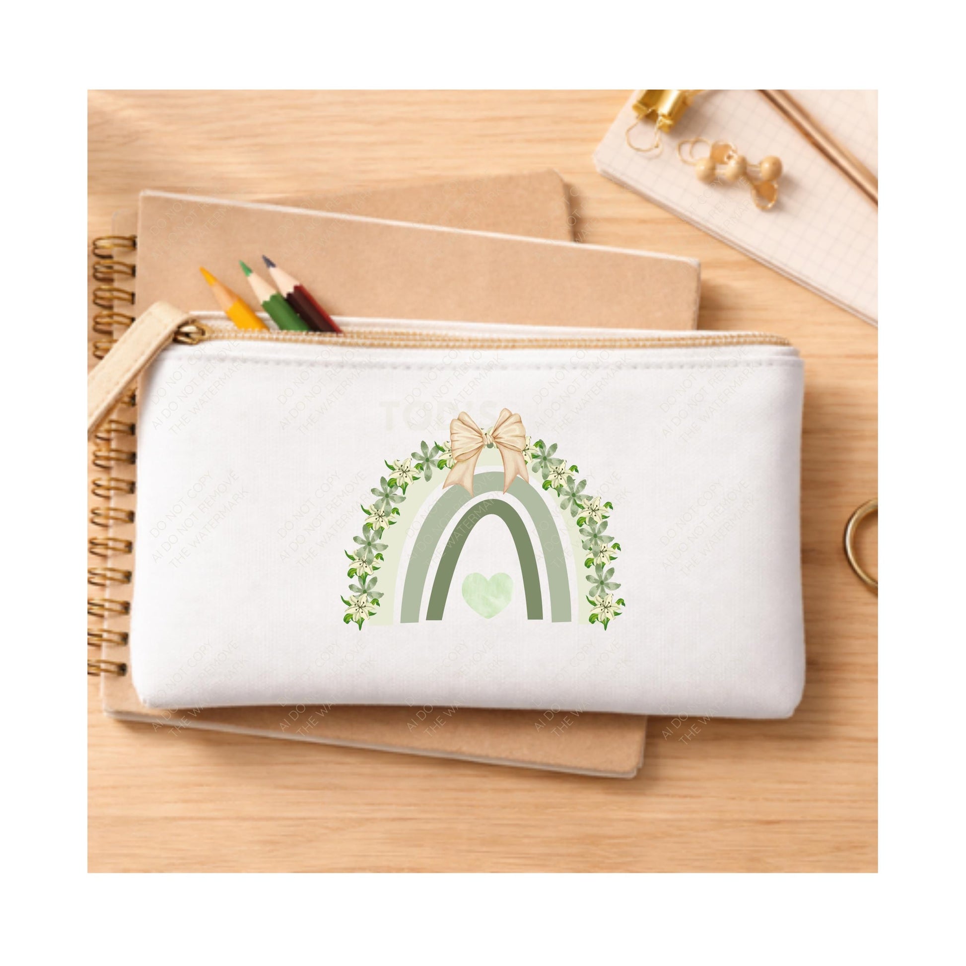 Sage Green Boho Rainbow PNG: Teacher Gift, Sublimation Design (Digital Download)