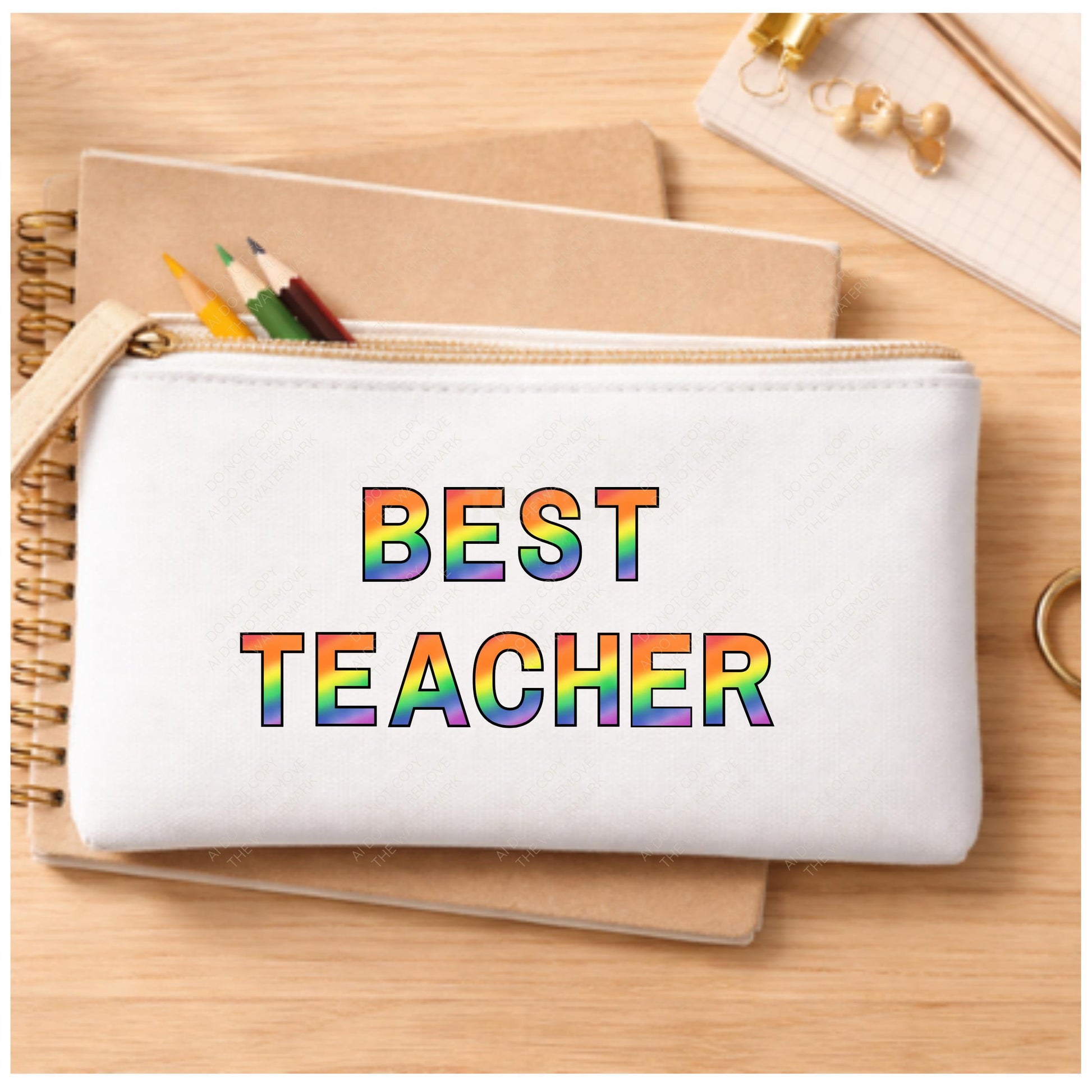 Rainbow Teacher PNG: Sublimation Design (Digital Download)