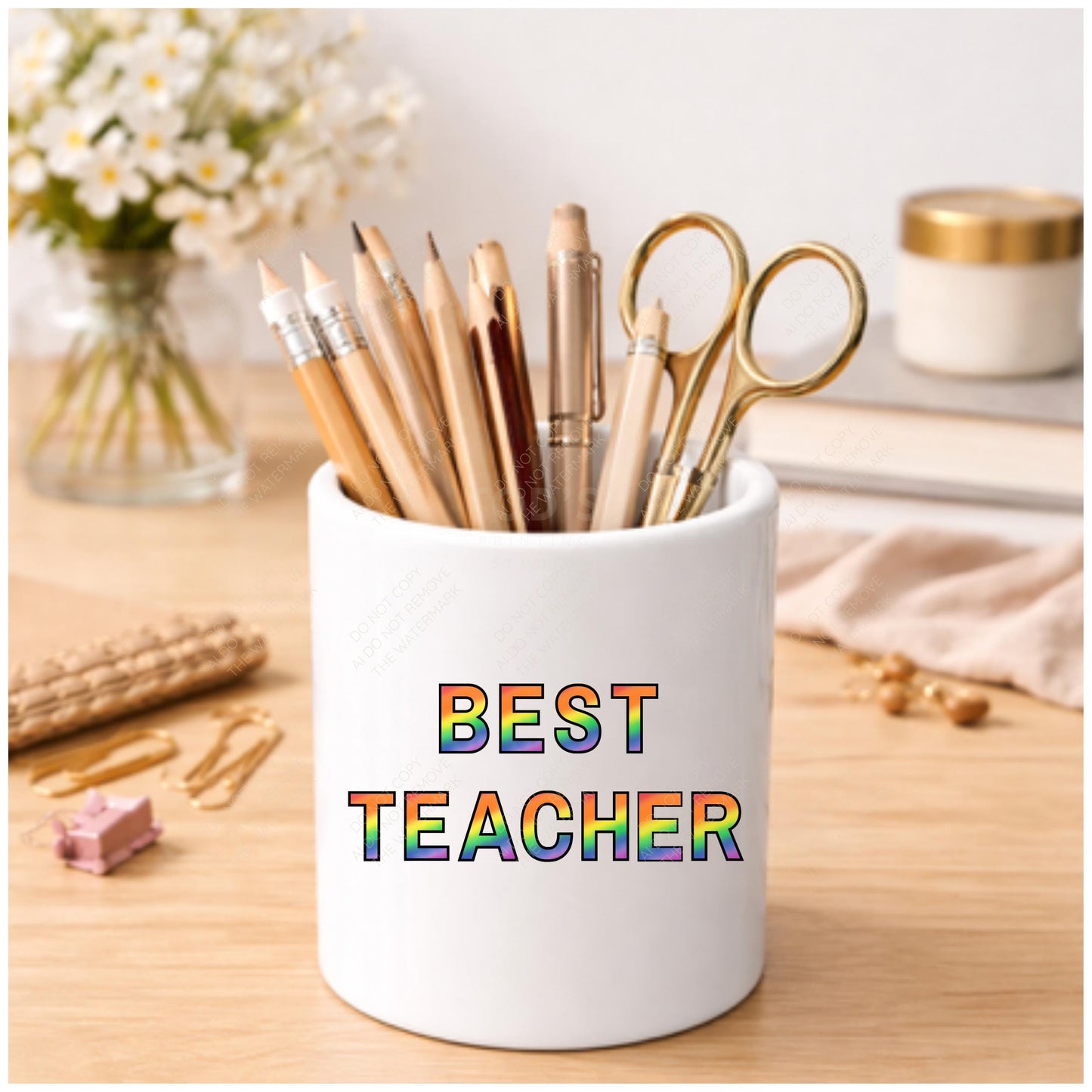 Rainbow Teacher PNG: Sublimation Design (Digital Download)