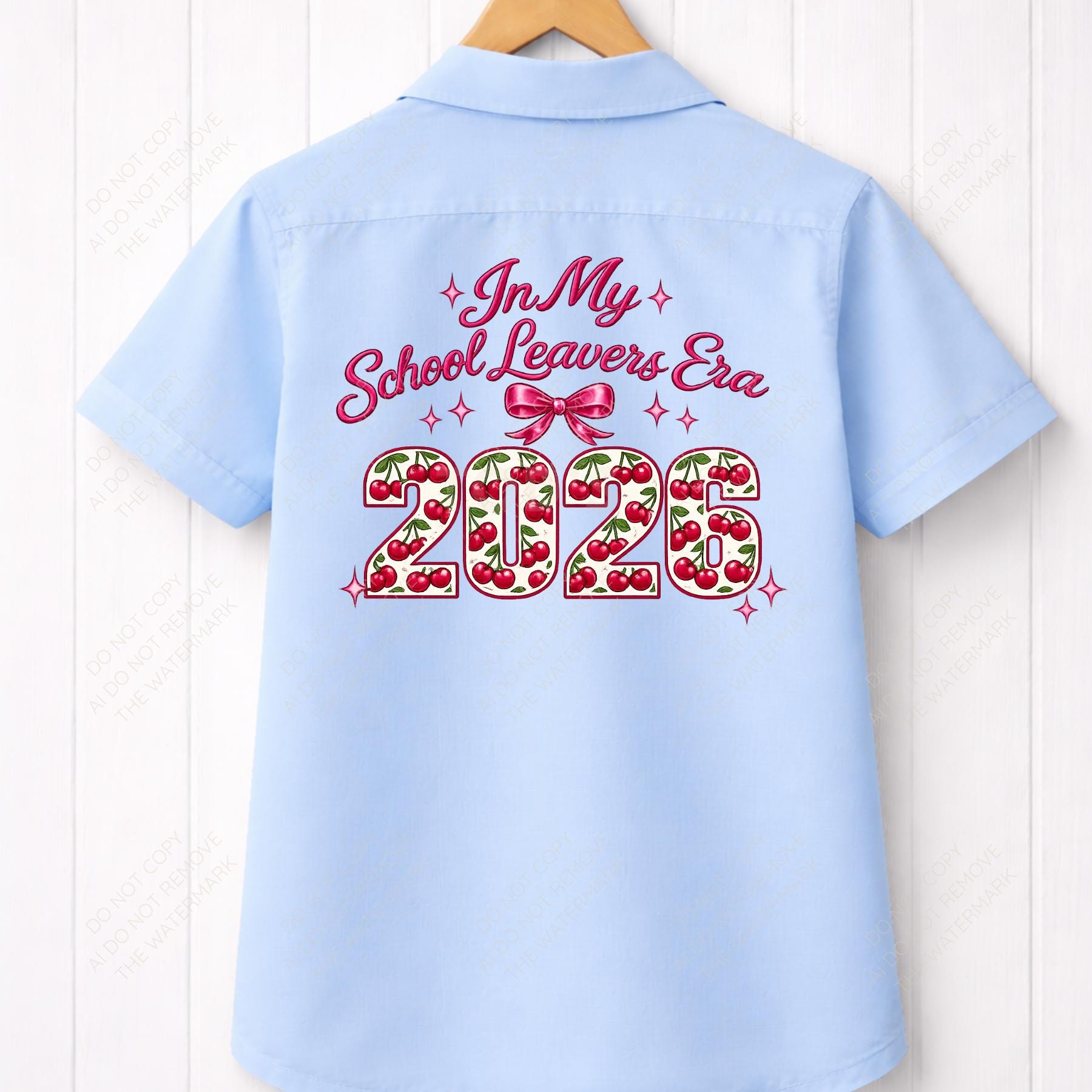 In My Leavers Era 2026 Cherry Bow PNG Design (Digital Download)