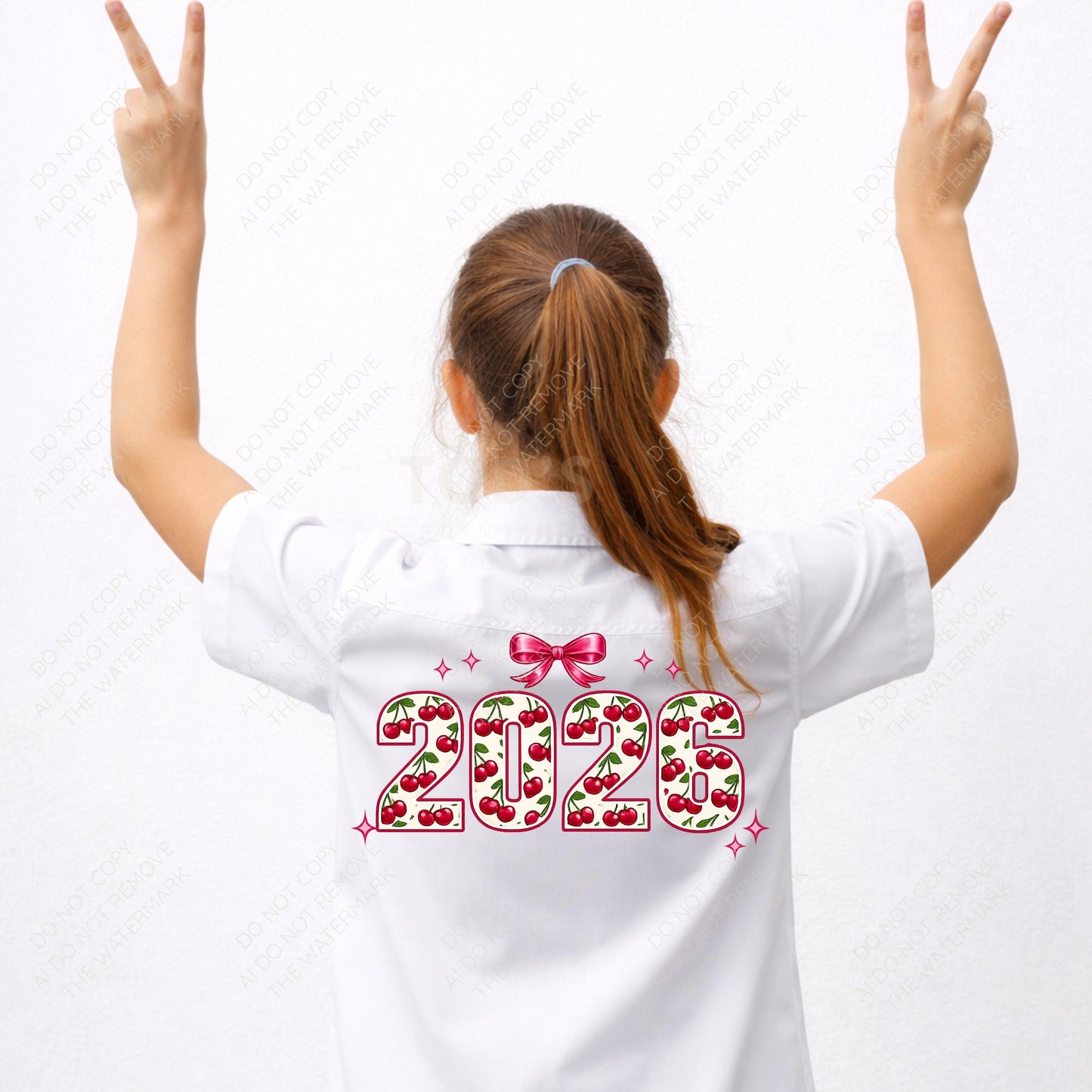 2026 Cherry Bow PNG Design (Digital Download)