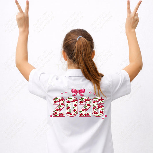 2026 Cherry Bow PNG Design (Digital Download)