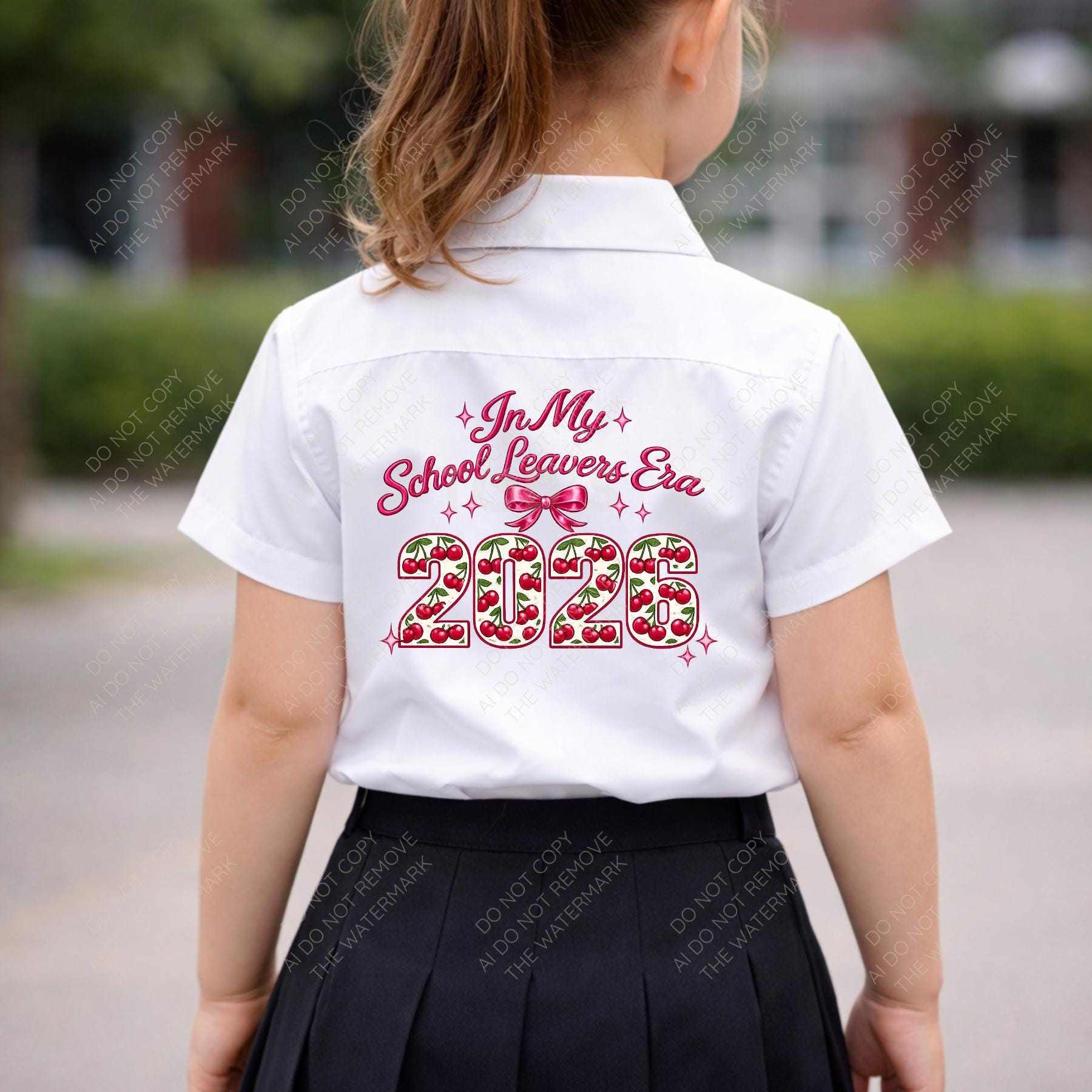 In My Leavers Era 2026 Cherry Bow PNG Design (Digital Download)