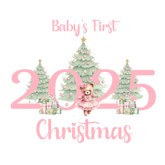 My First Christmas 2025 Pink Digital Download